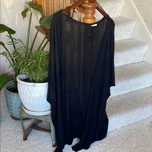 Altard State Elegant Black Sheer Kimono
